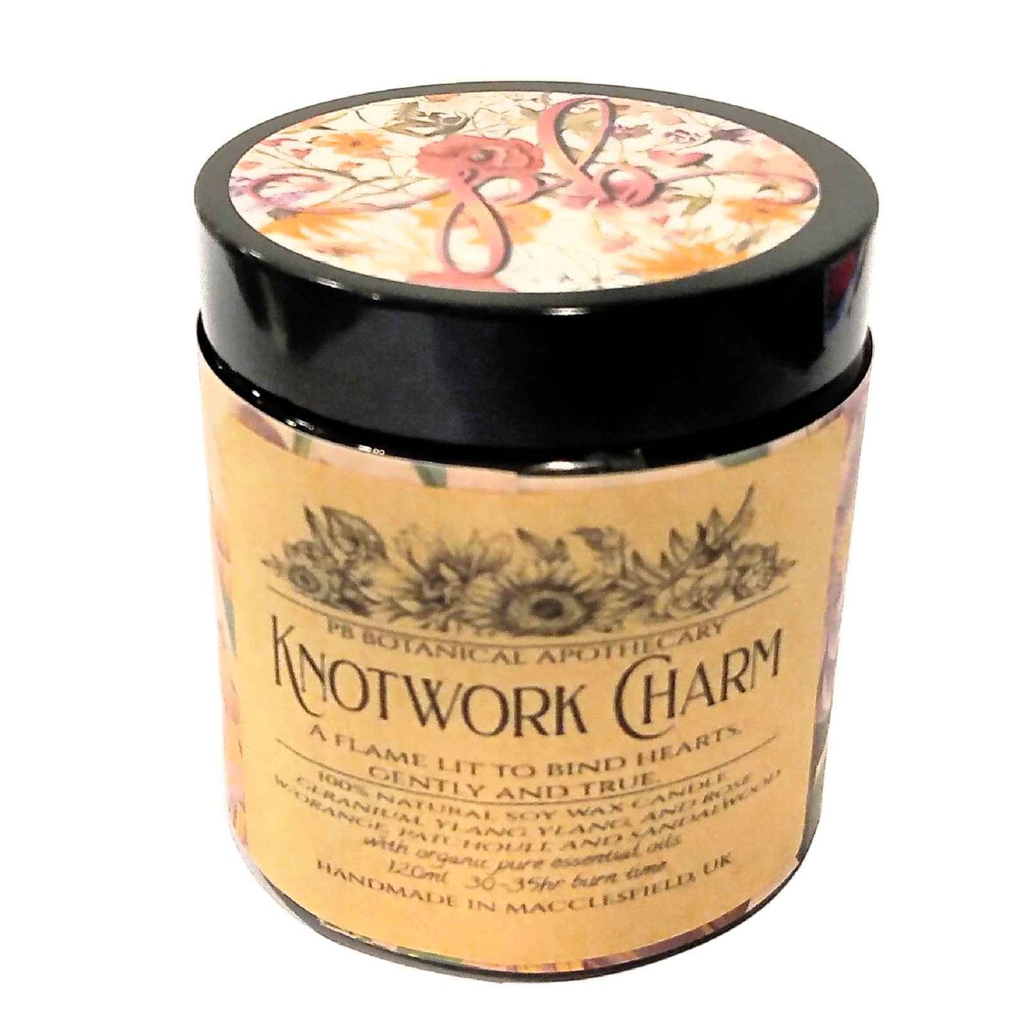 Knotwork Charm Aromatherapy Essential Oil Soy Candle