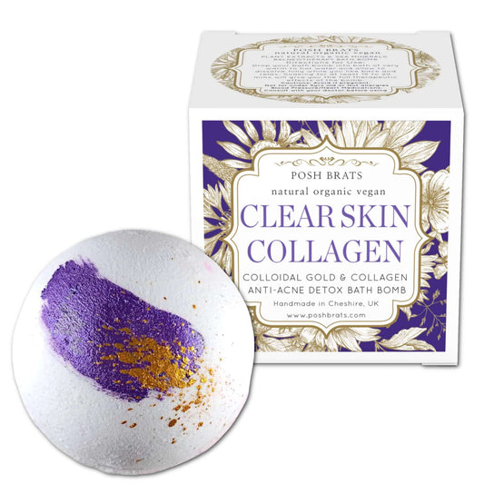 Clear Skin Collagen Bath Bomb VEGAN | 24k Gold