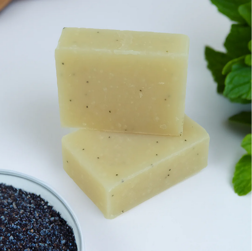 The Cleanse for Fog & Fatigue Peppermint Poppyseed Natural Soap Posh Brats