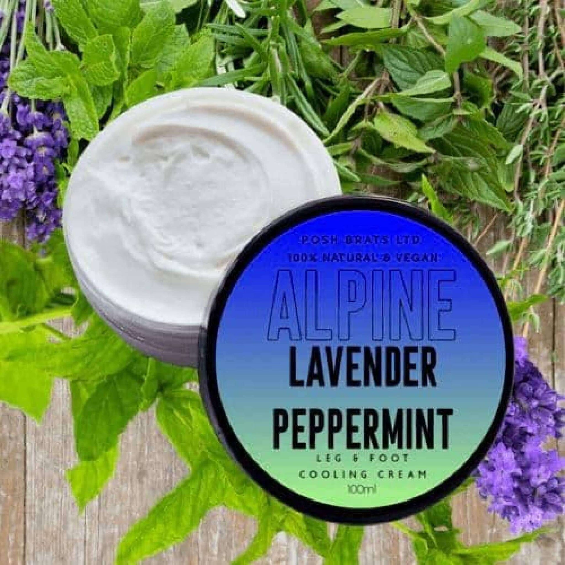 Alpine Lavender Peppermint Leg + Foot Cream VEGAN - Posh Brats Ltd