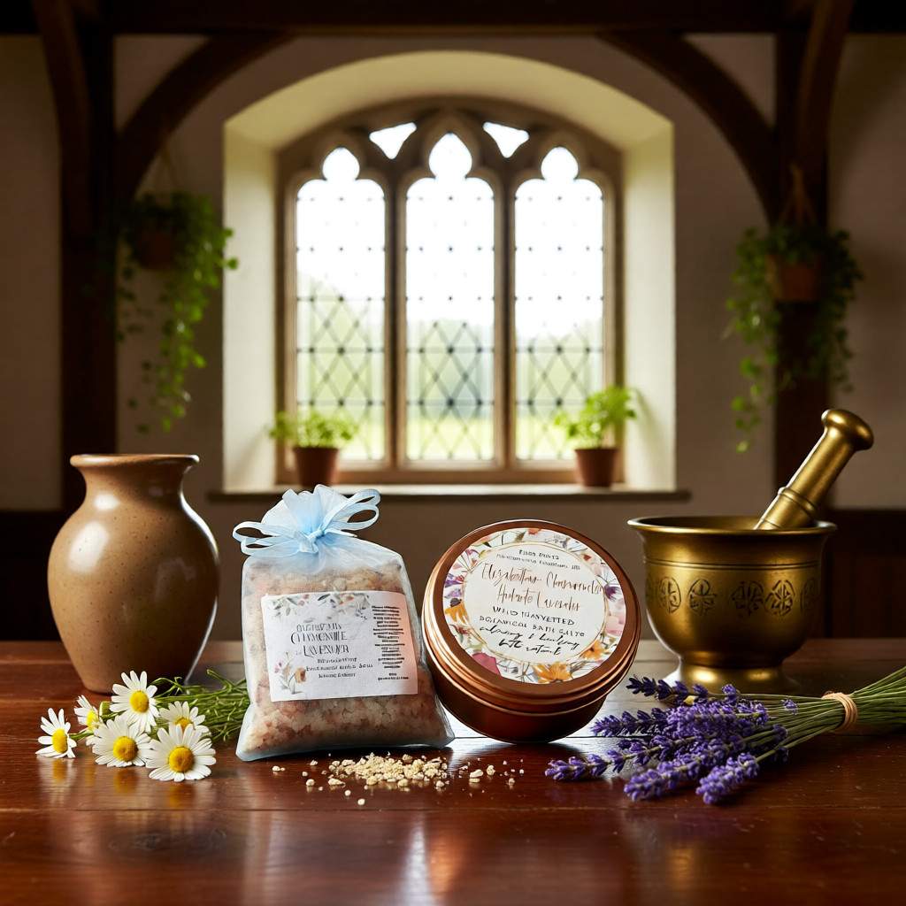 Elizabethan Chamomile Lavender Botanical Bath Salt Posh Brats