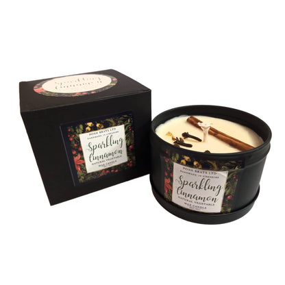 Sparkling Cinnamon Christmas GIft Boxed Soy Wax Candle Posh Brats