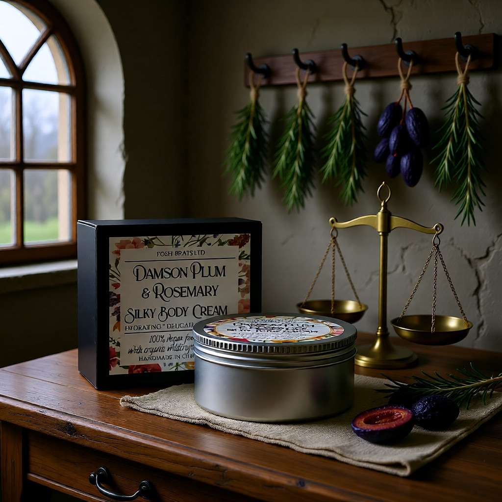damson plum rosemary body cream