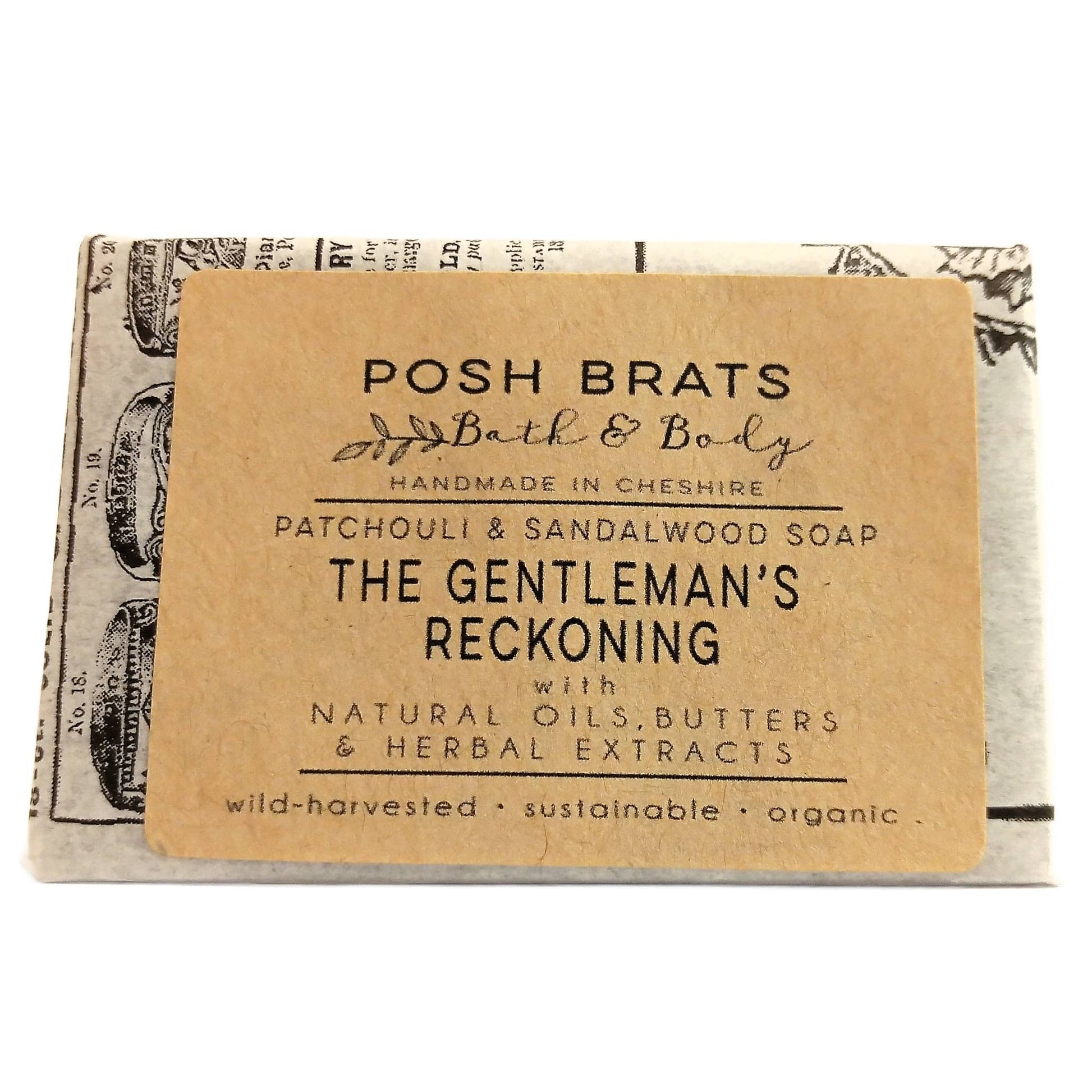 Soap bar with 'Posh Brats Bath & Body' branding on a white background
