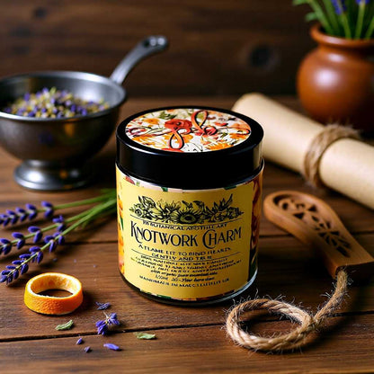 Knotwork Charm Aromatherapy Essential Oil Soy Candle