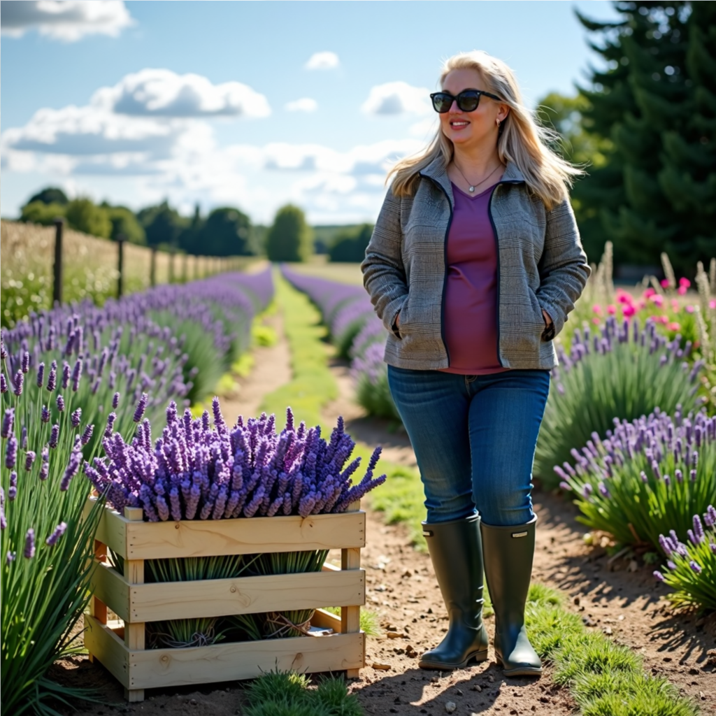 Posh Brats Botanicals harvesting lavender