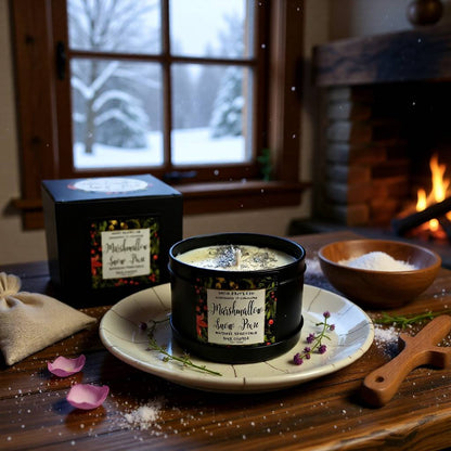 Marshmallow Snow Pixie Christmas GIft Boxed Soy Wax Candle Posh Brats