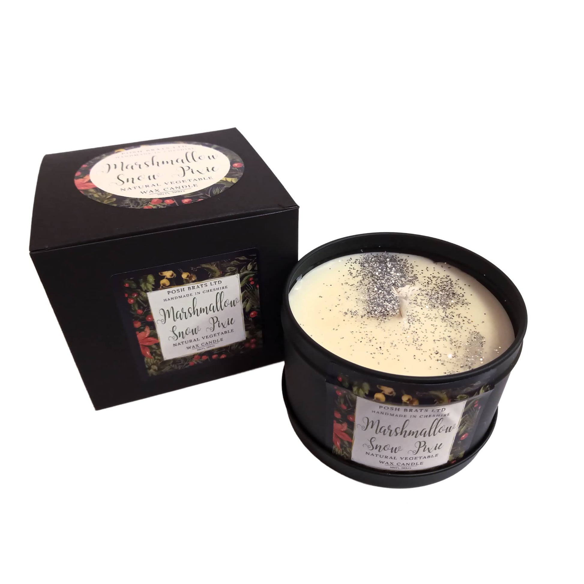 Marshmallow Snow Pixie Christmas GIft Boxed Soy Wax Candle Posh Brats