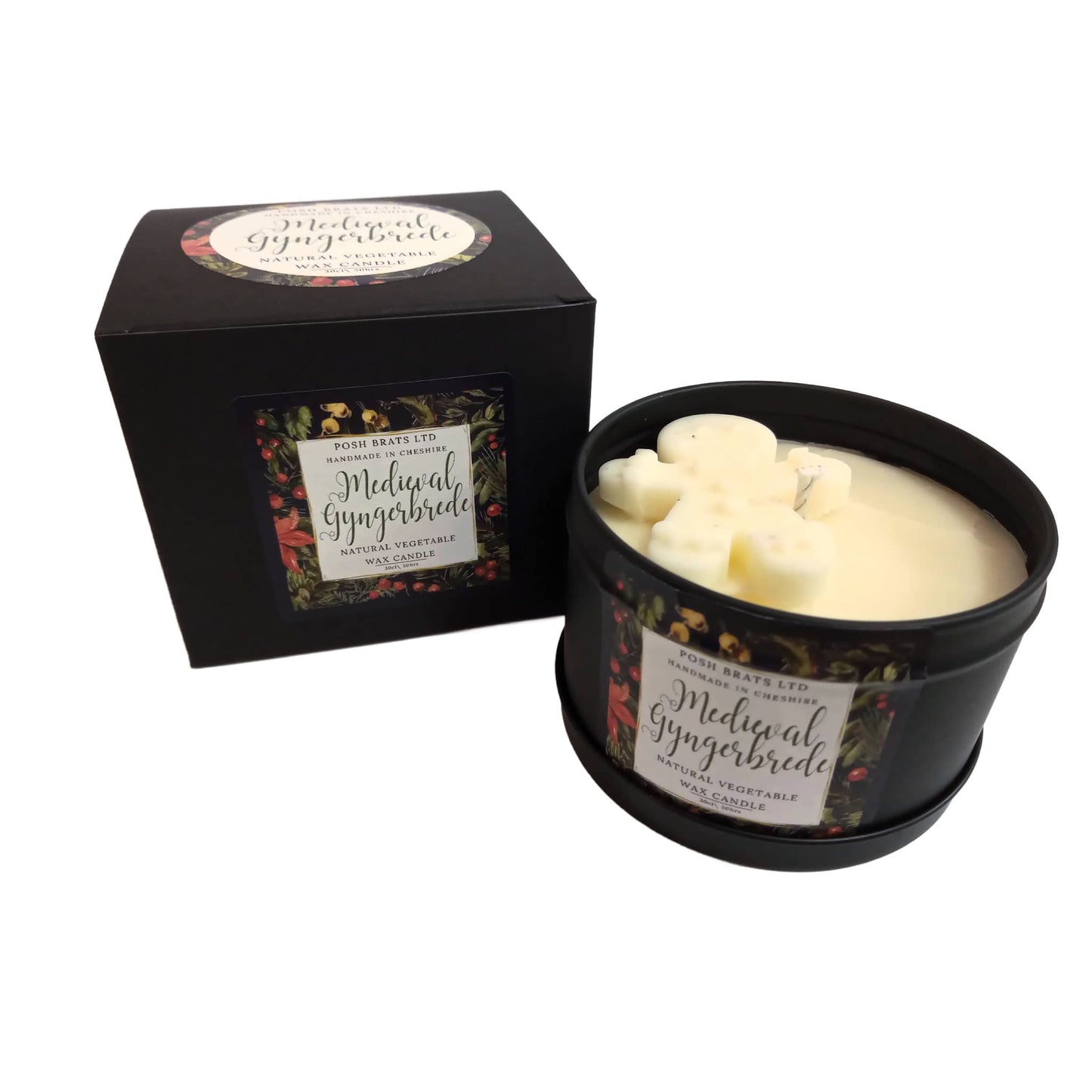 Medieval Gyngerbrede Christmas GIft Boxed Soy Wax Candle Posh Brats