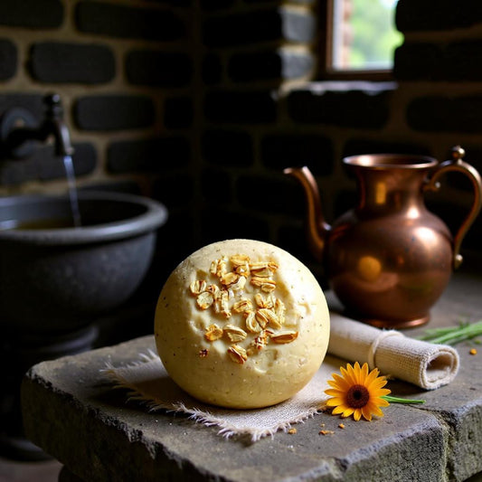 Skin Soothing Milk Oats Bath Bomb Posh Brats