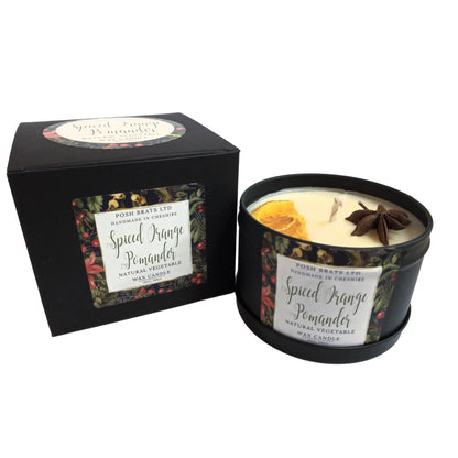 Spiced Orange Pomander Christmas GIft Boxed Soy Wax Candle Posh Brats