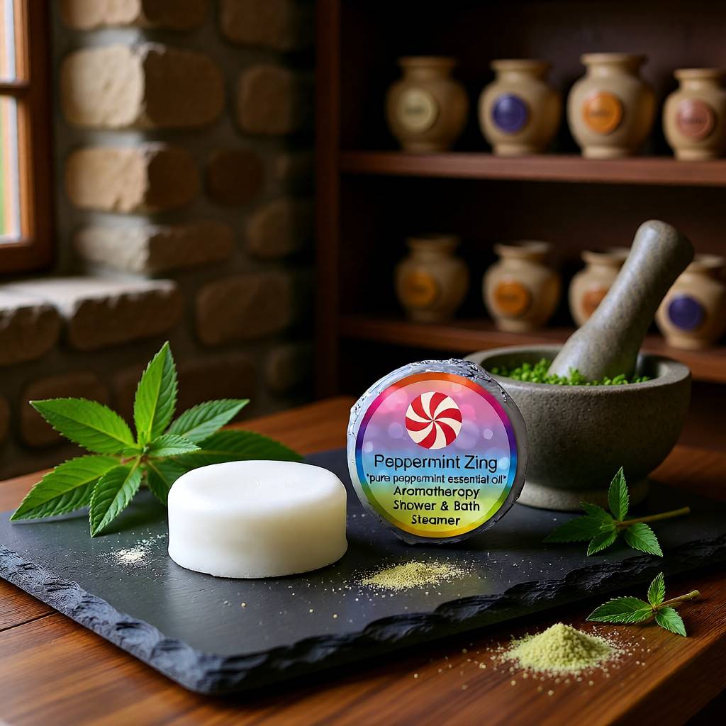 Peppermint Zing Aromatherapy Shower Steamer Posh Brats