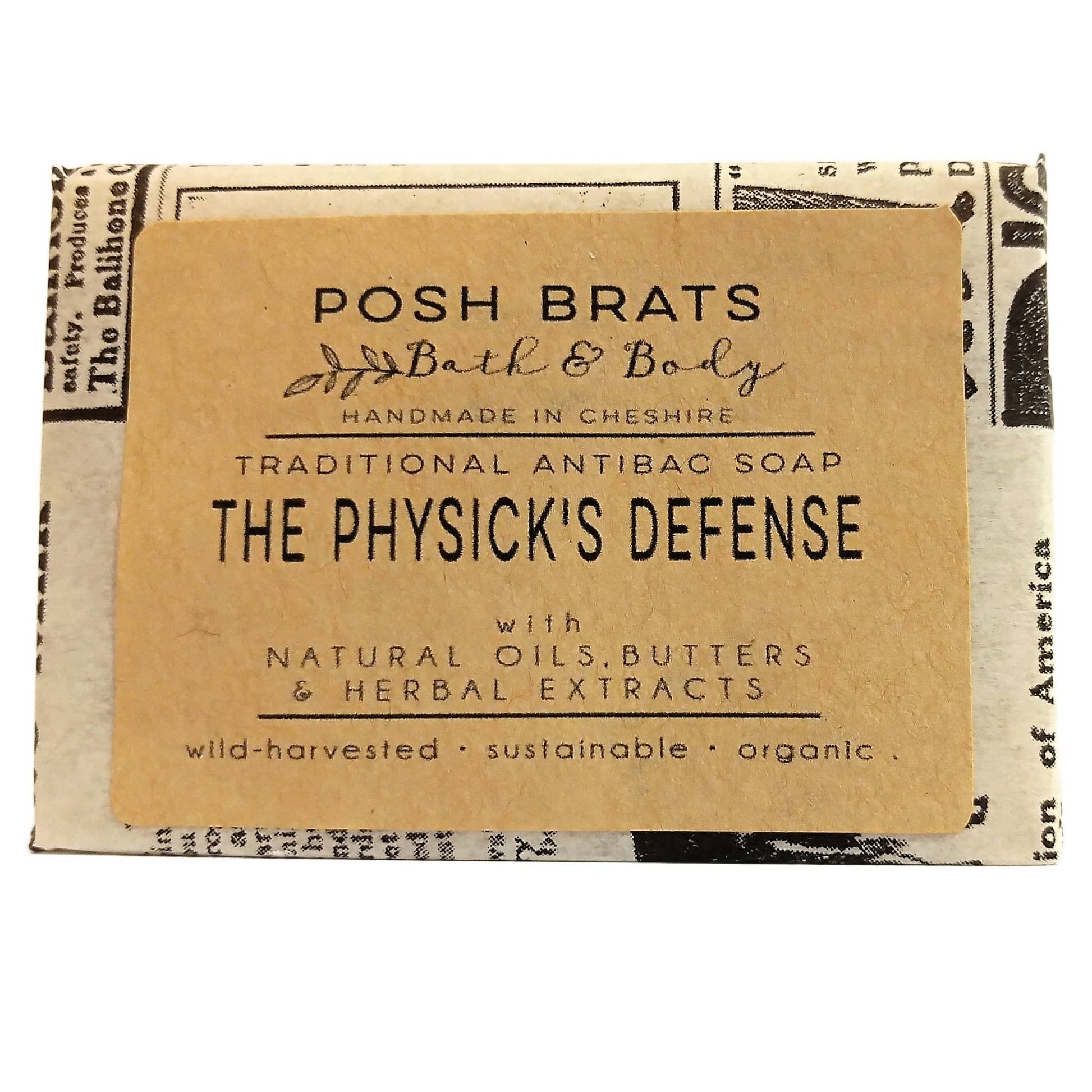 Soap bar with 'Posh Brats Bath & Body' label on a white background