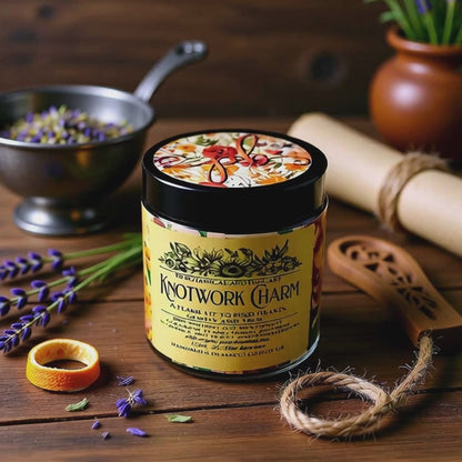 Knotwork Charm Aromatherapy Essential Oil Soy Candle