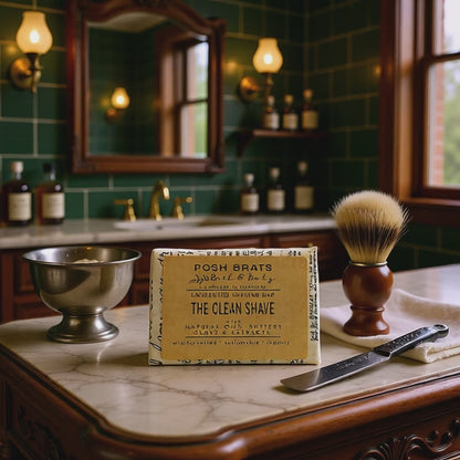 The Clean Shave Unscented Natural Soap Shaving Bar