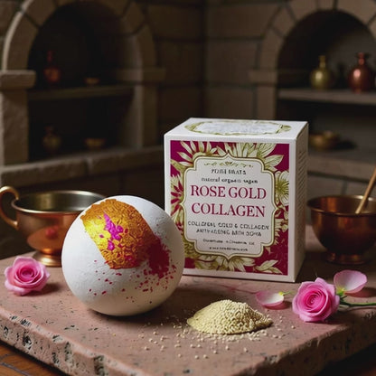 Rose Gold Collagen Aromatherapy Bath Bomb