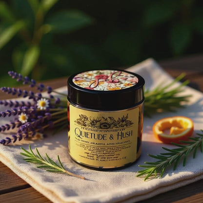 Quietude & Hush Aromatherapy Essential Oil Soy Candle