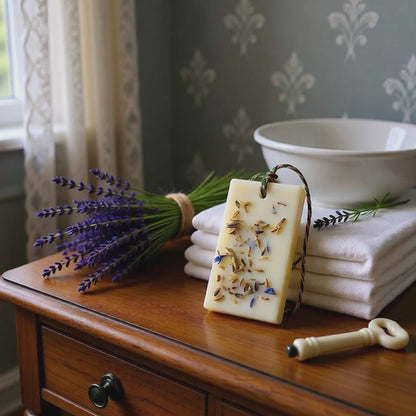 English Lavender Wax Potpourri Sachet Tag