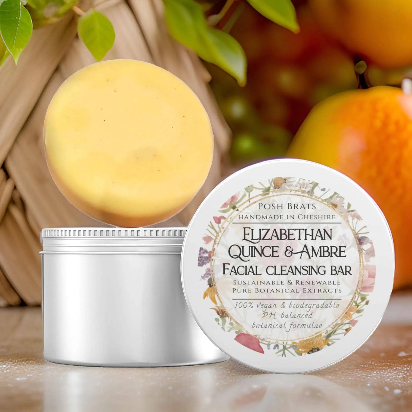 Elizabethan Quince + Ambre Cleansing Bar
