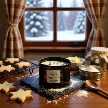 Santa's Sugar Cookies Christmas GIft Boxed Soy Wax Candle Posh Brats