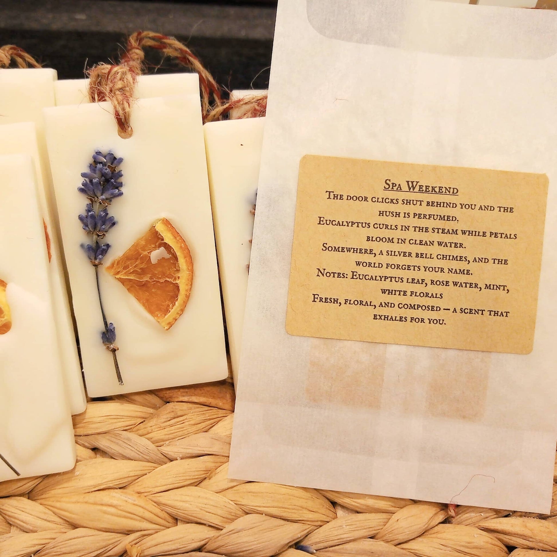 Spa Weekend Wax Potpourri Sachet Tag Posh Brats