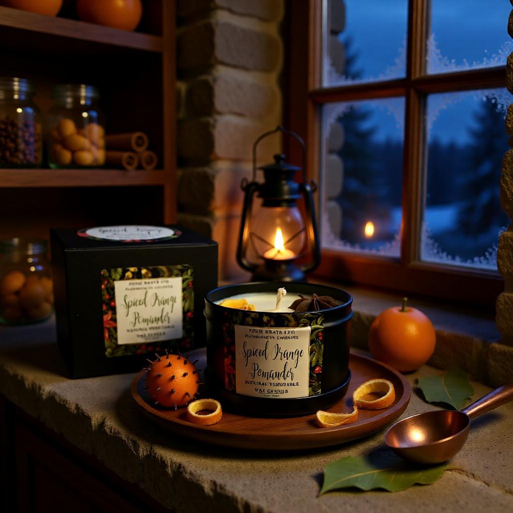 Spiced Orange Pomander Christmas GIft Boxed Soy Wax Candle Posh Brats