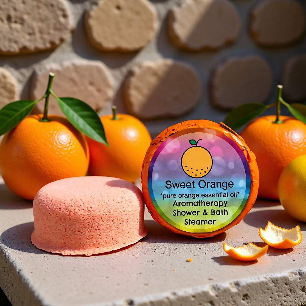 Sweet Orange Aromatherapy Shower Steamer Posh Brats