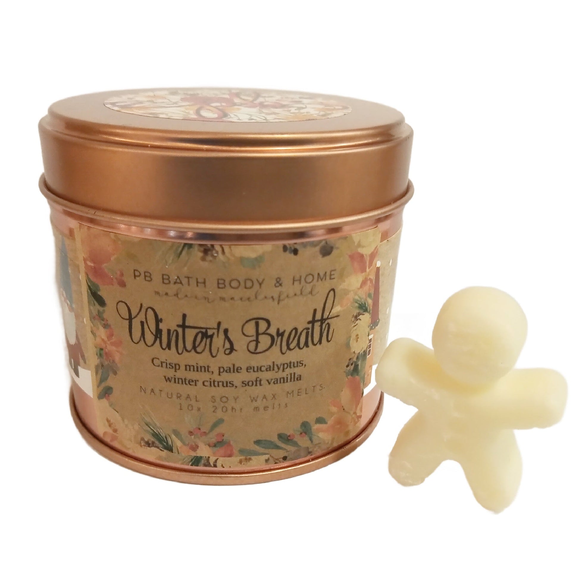 Winter's Breath Soy Wax Melt Gift Tin Posh Brats