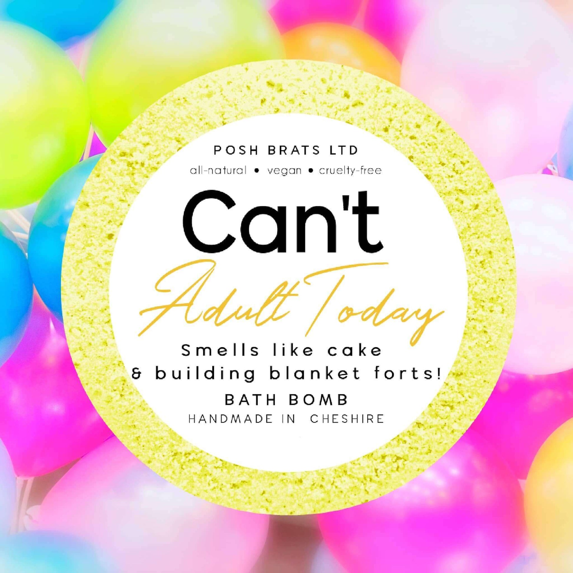 Can't Adult Today Fizzy Bath Bomb Gift VEGAN