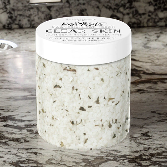 Clear Skin Magnesium Bath Salt Soak VEGAN | Aromatherapy Posh Brats 