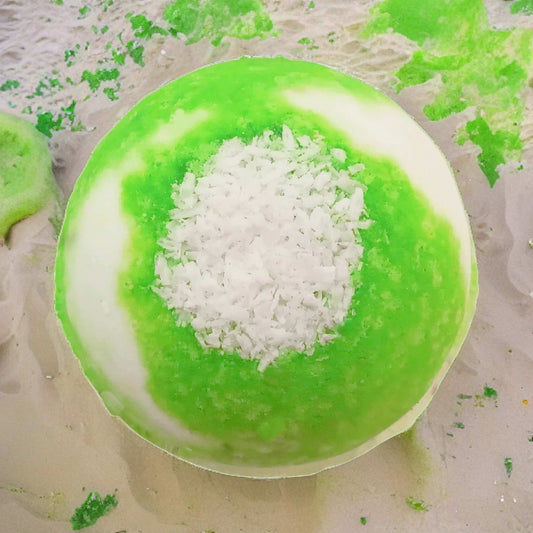 Coconut Lime Fizzy Bath Bomb VEGAN Posh Brats 